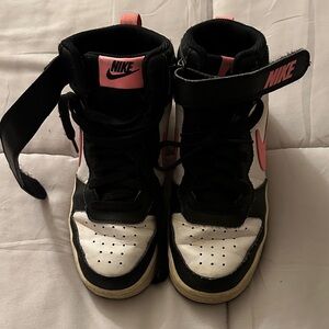Nike Kids Sneakers Black and Pink - High Top